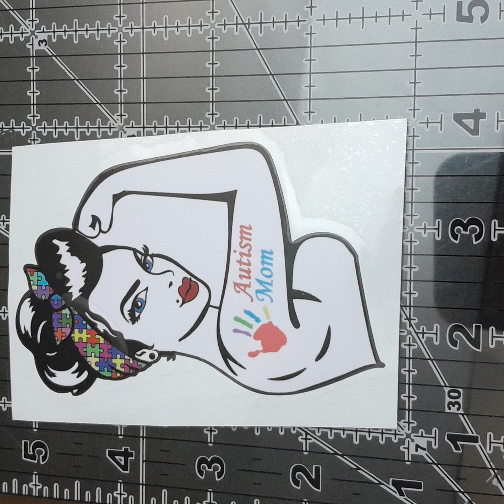 Autism Mom Strong Awareness Sticker - Picture 4 of 4